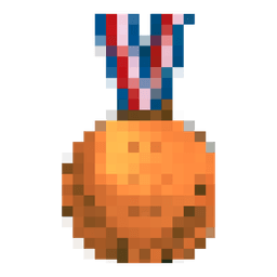 Bronze medal pixelated