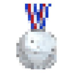 Silver medal pixelated